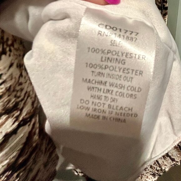 TCEC Snake Print Smocked Waist Mini Dress Size Large - Picture 4 of 12